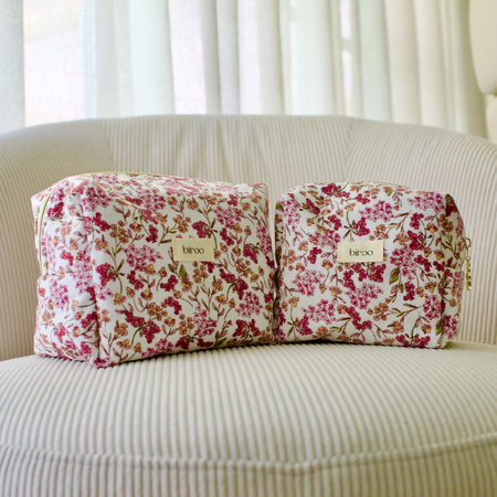 Hana Pink Floral Toiletry Bag