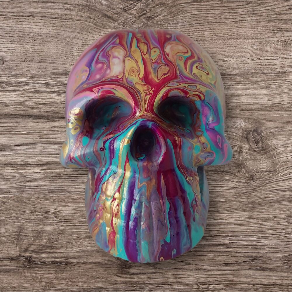 Paint Poured Skull