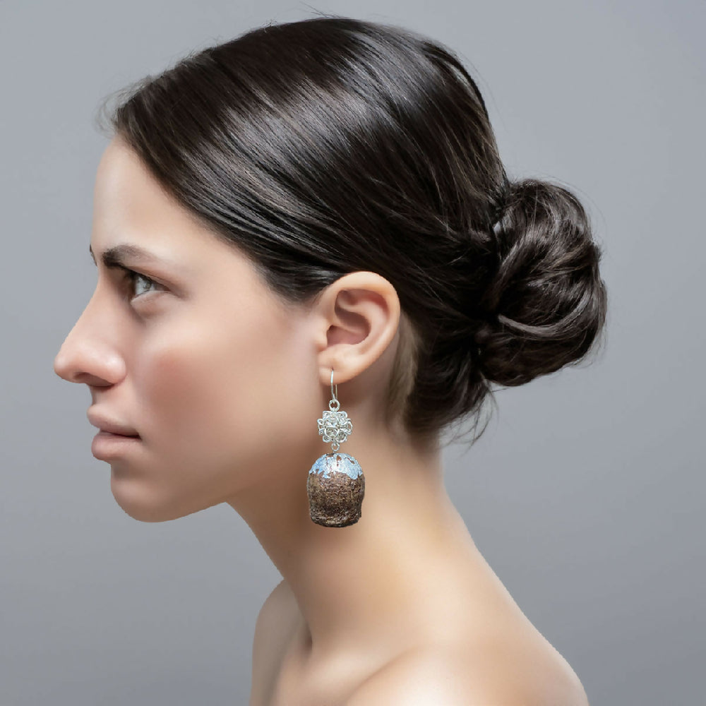 Gumnut | silver and gumnuts dangle earrings
