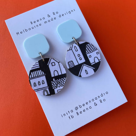 Village houses earrings