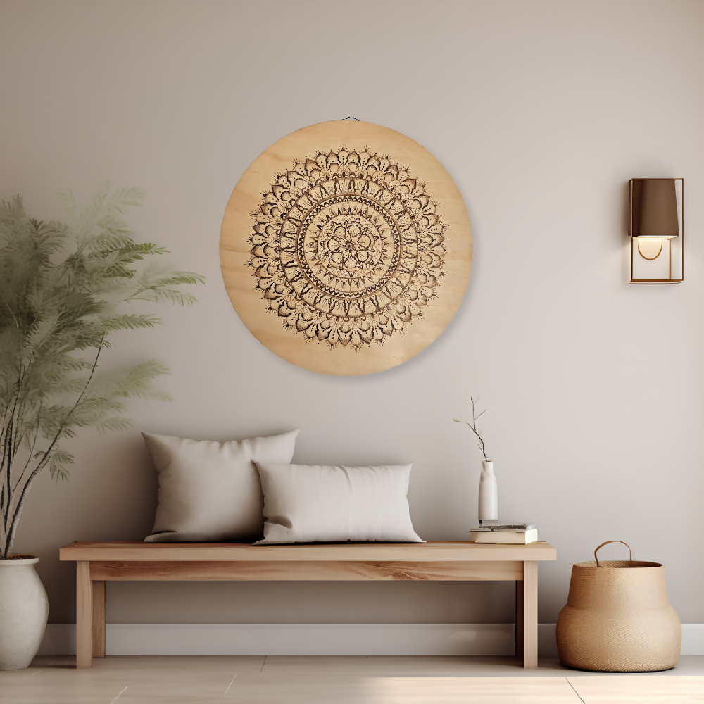 wood art - mandala series - medallion mandala