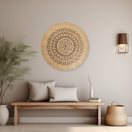 Wood Art Piece - The Mandala Series - 'Medallion Mandala'