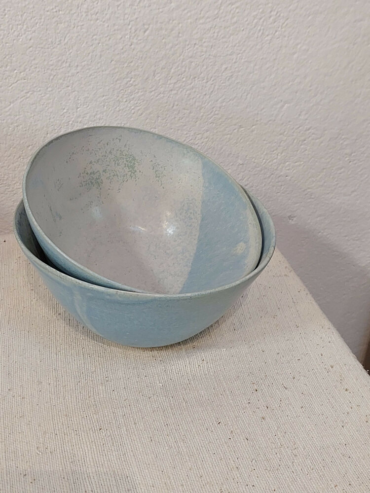 Light blue bowls