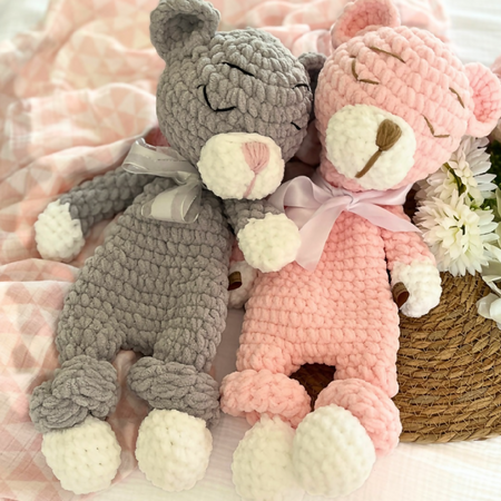 Crochet Teddy Bear Snugglers, Teddy Bear Snuggle Blankets