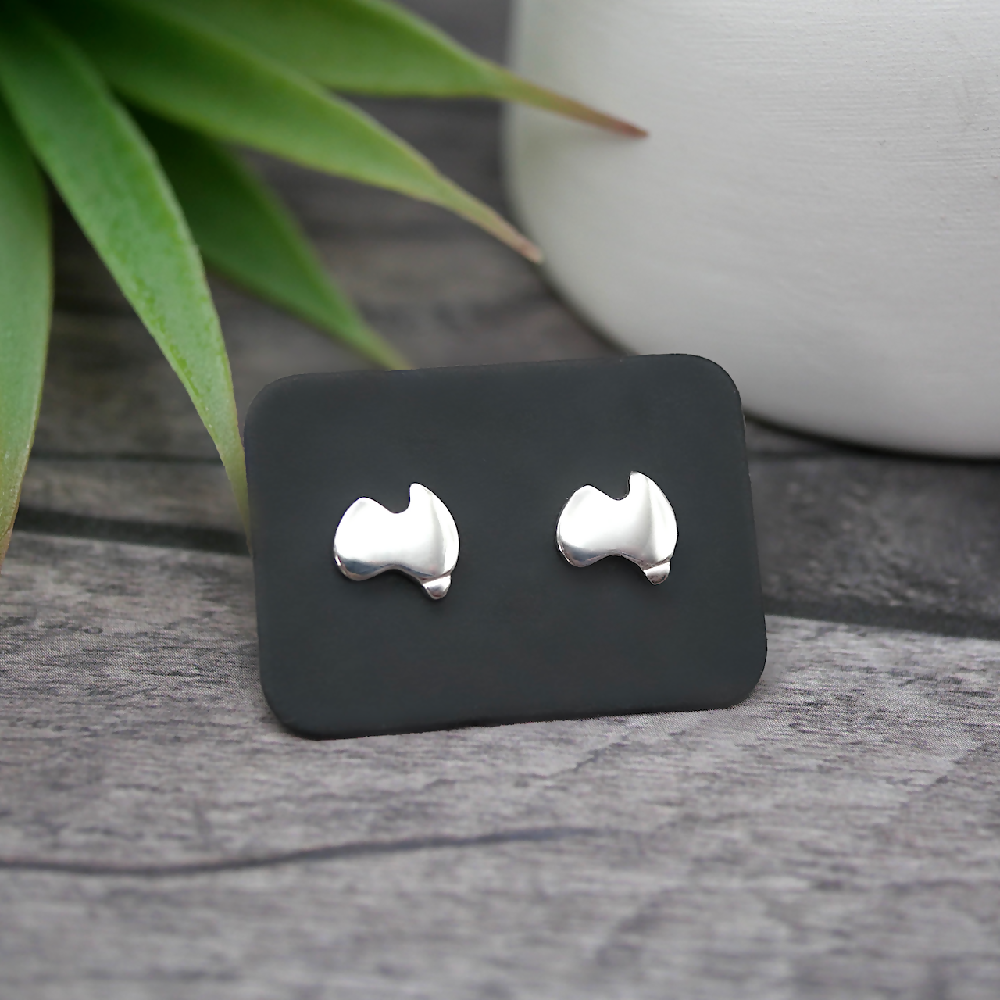 aussie studs sterling silver  black card sml