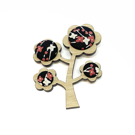 Kimono Tree Brooch - Florals