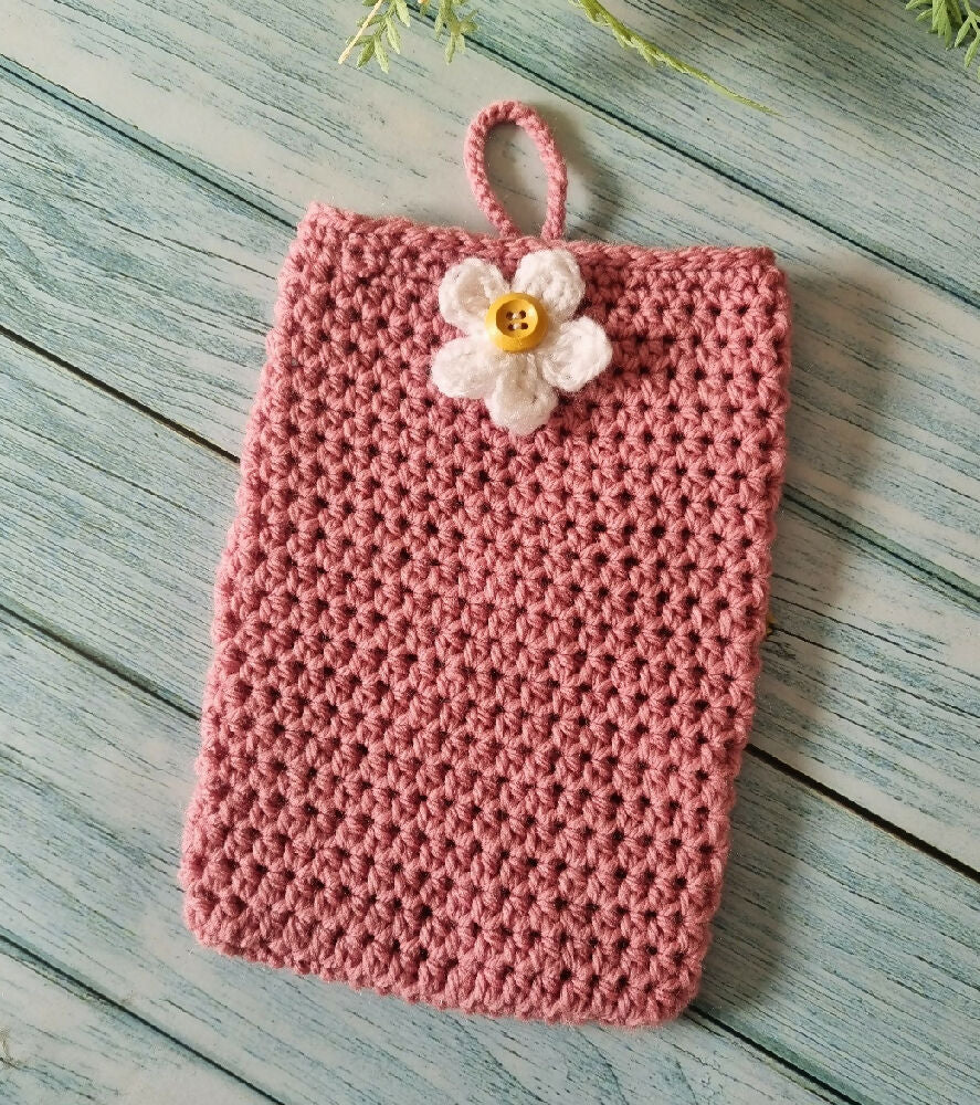 Crochet Kindle Sleeve | Dusty Pink