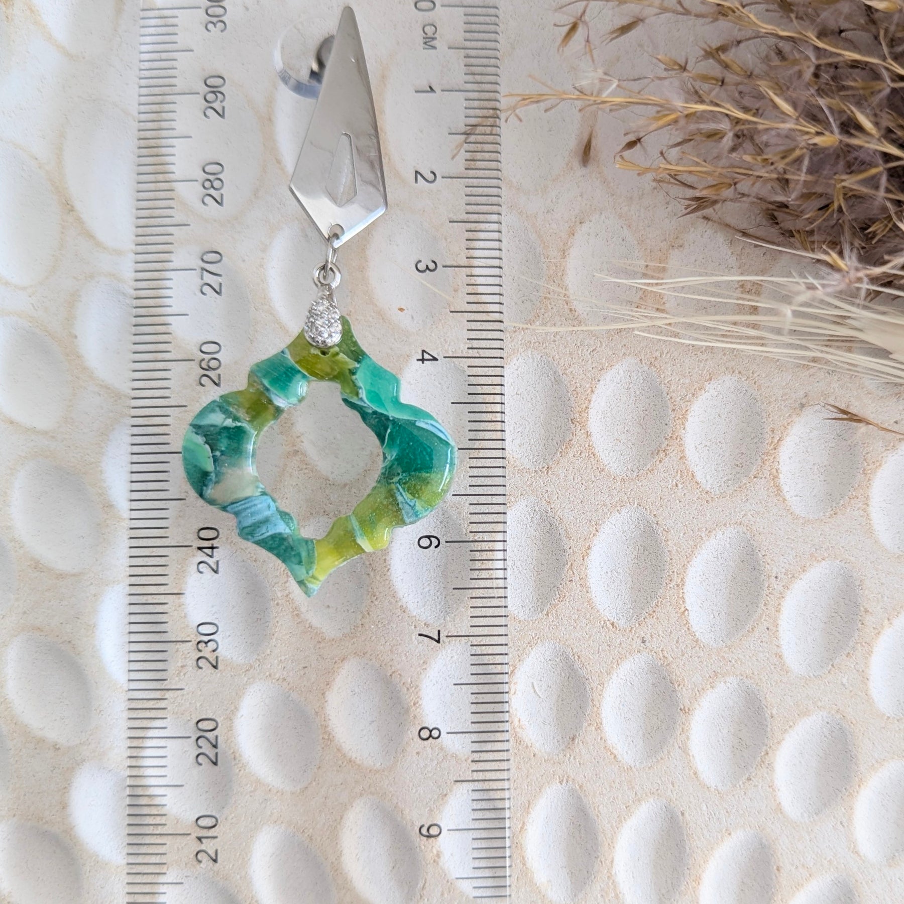 Shades of Green Dangle Earrings