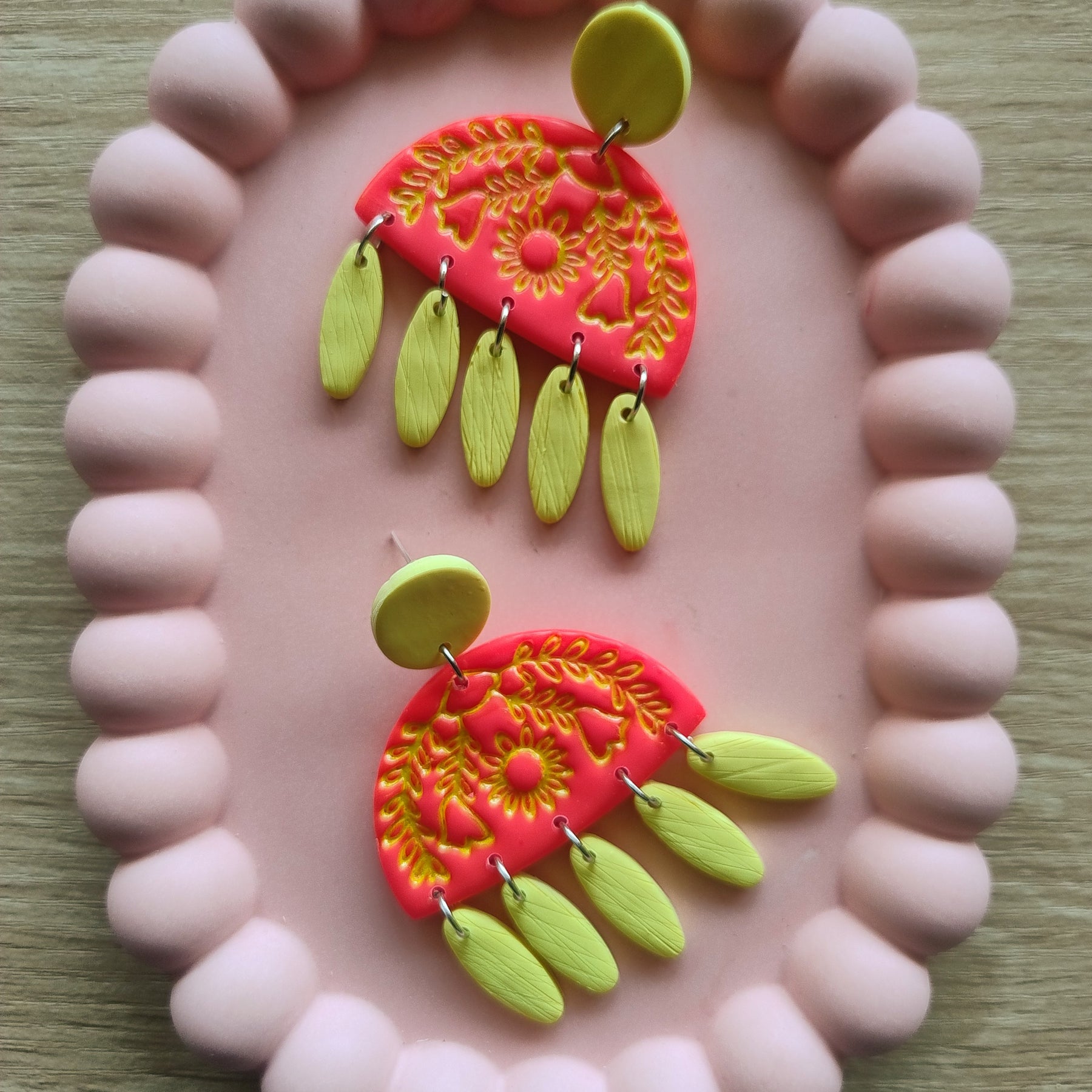 Bright Folk Statement Earrings