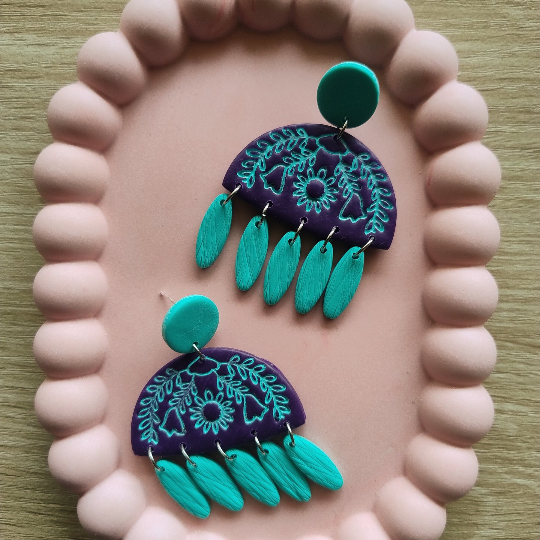 Bright Folk Statement Earrings
