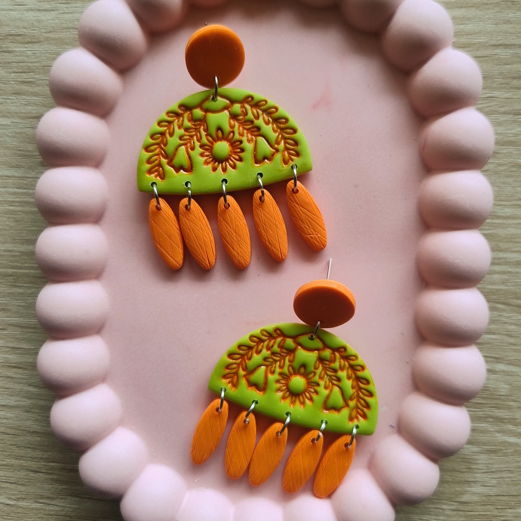 Bright Folk Statement Earrings