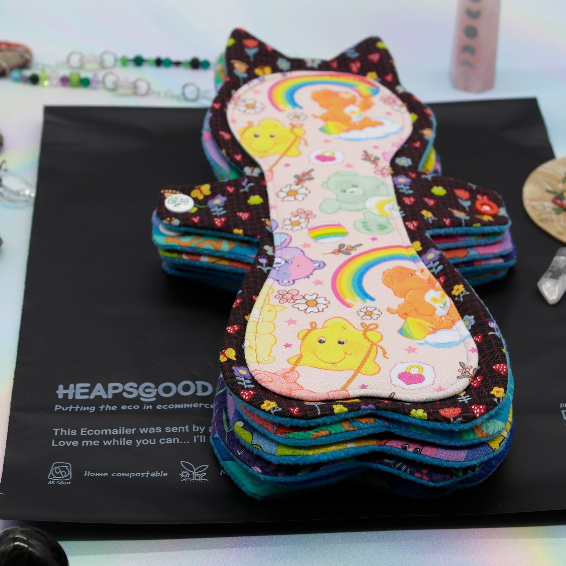 Made to Order Cloth Pad (Shape - Happy Hippos Naomi's Kitty)