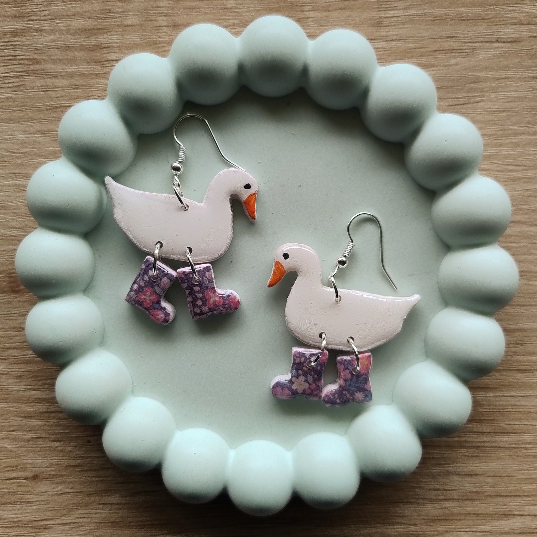 Chickens or Ducks in Boots Earrings