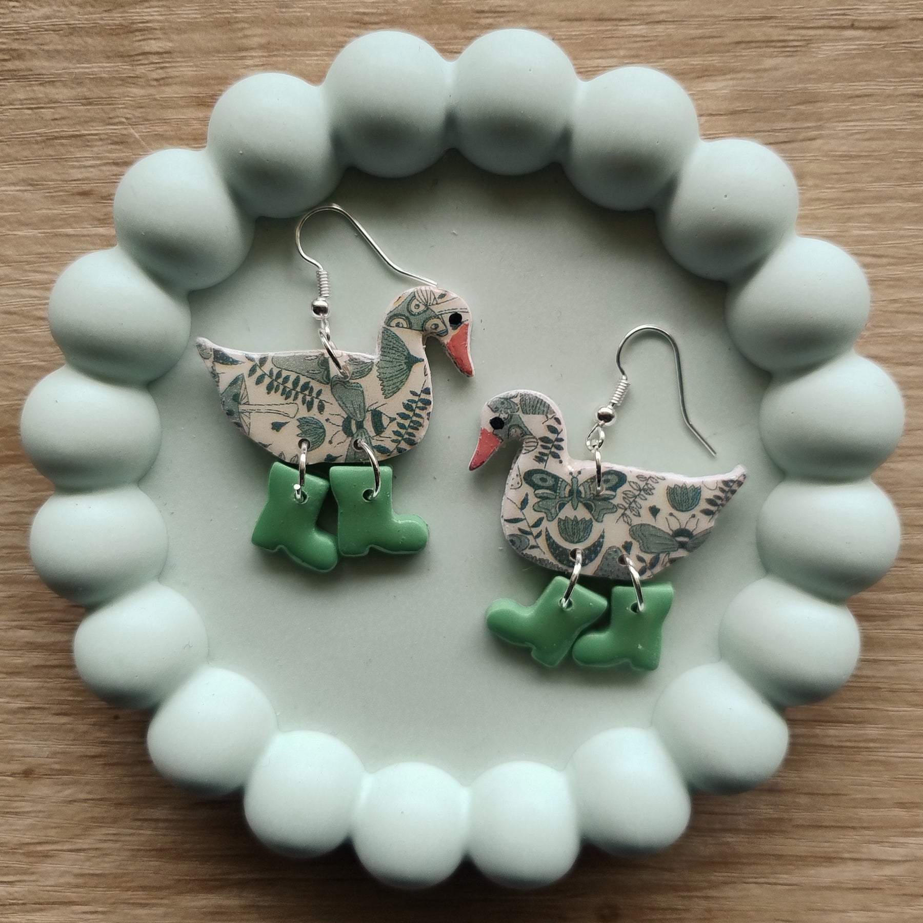 Chickens or Ducks in Boots Earrings