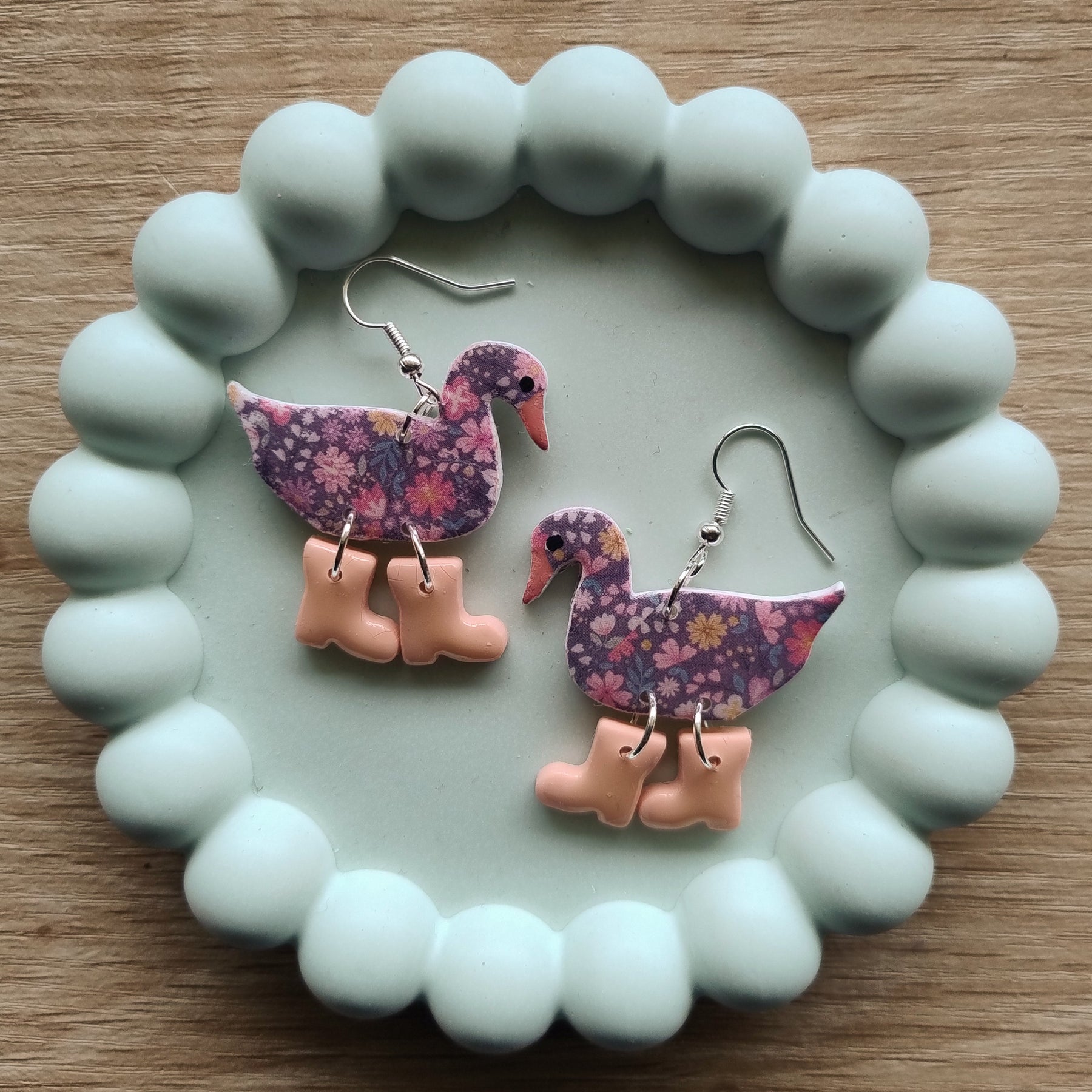 Chickens or Ducks in Boots Earrings