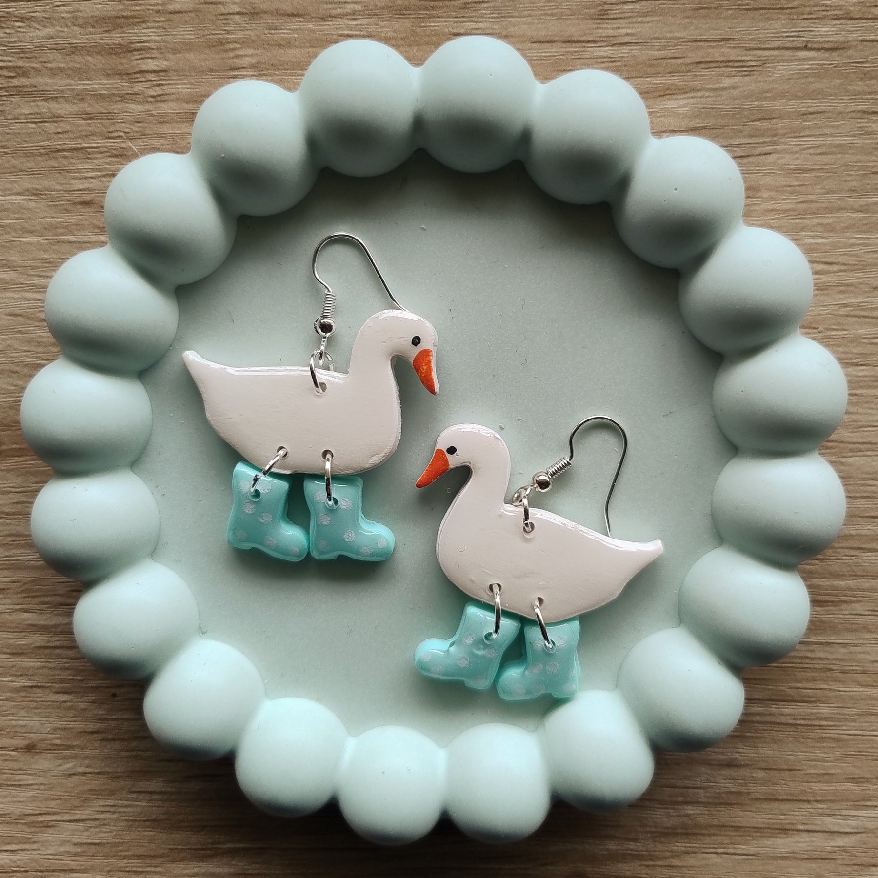 Chickens or Ducks in Boots Earrings
