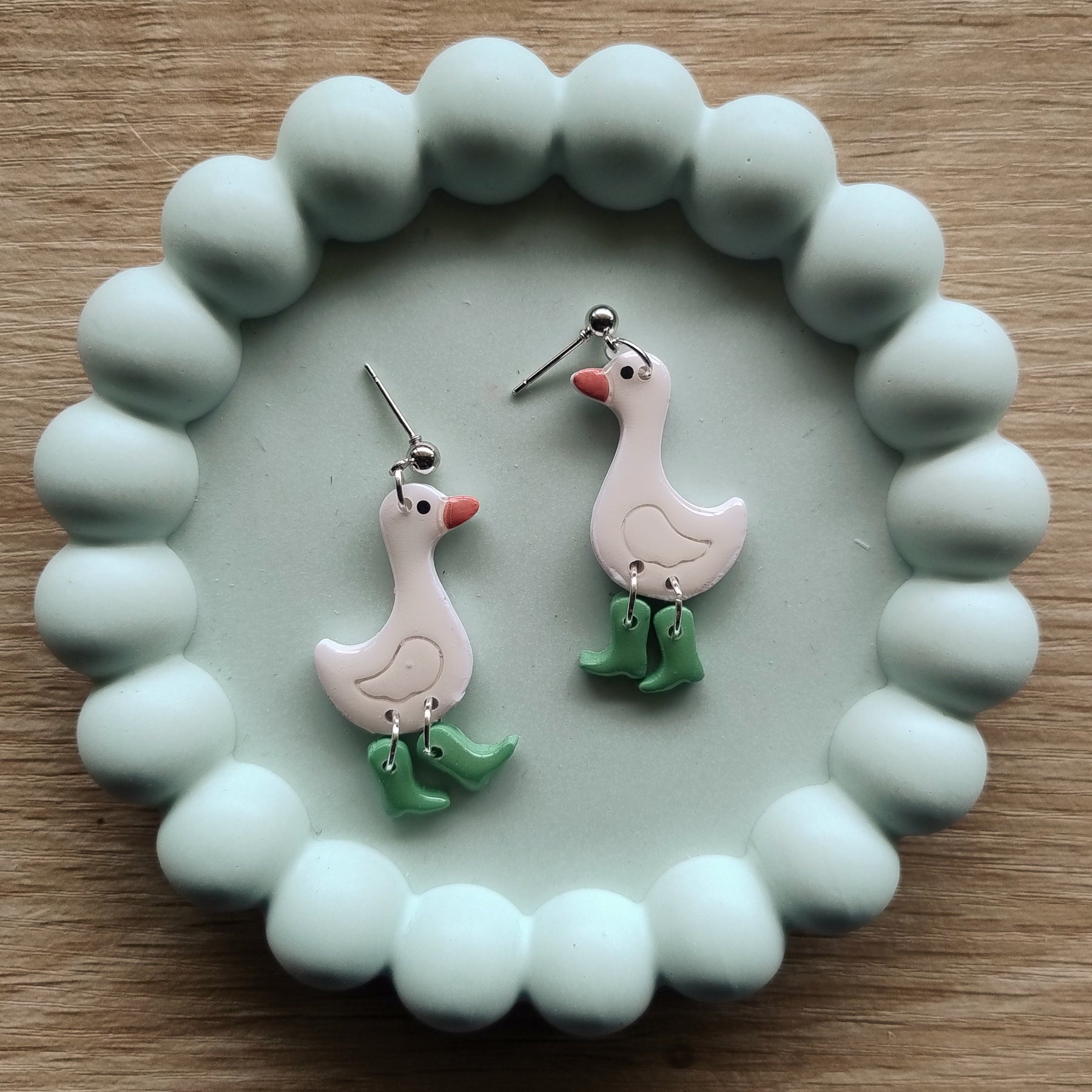 Chickens or Ducks in Boots Earrings