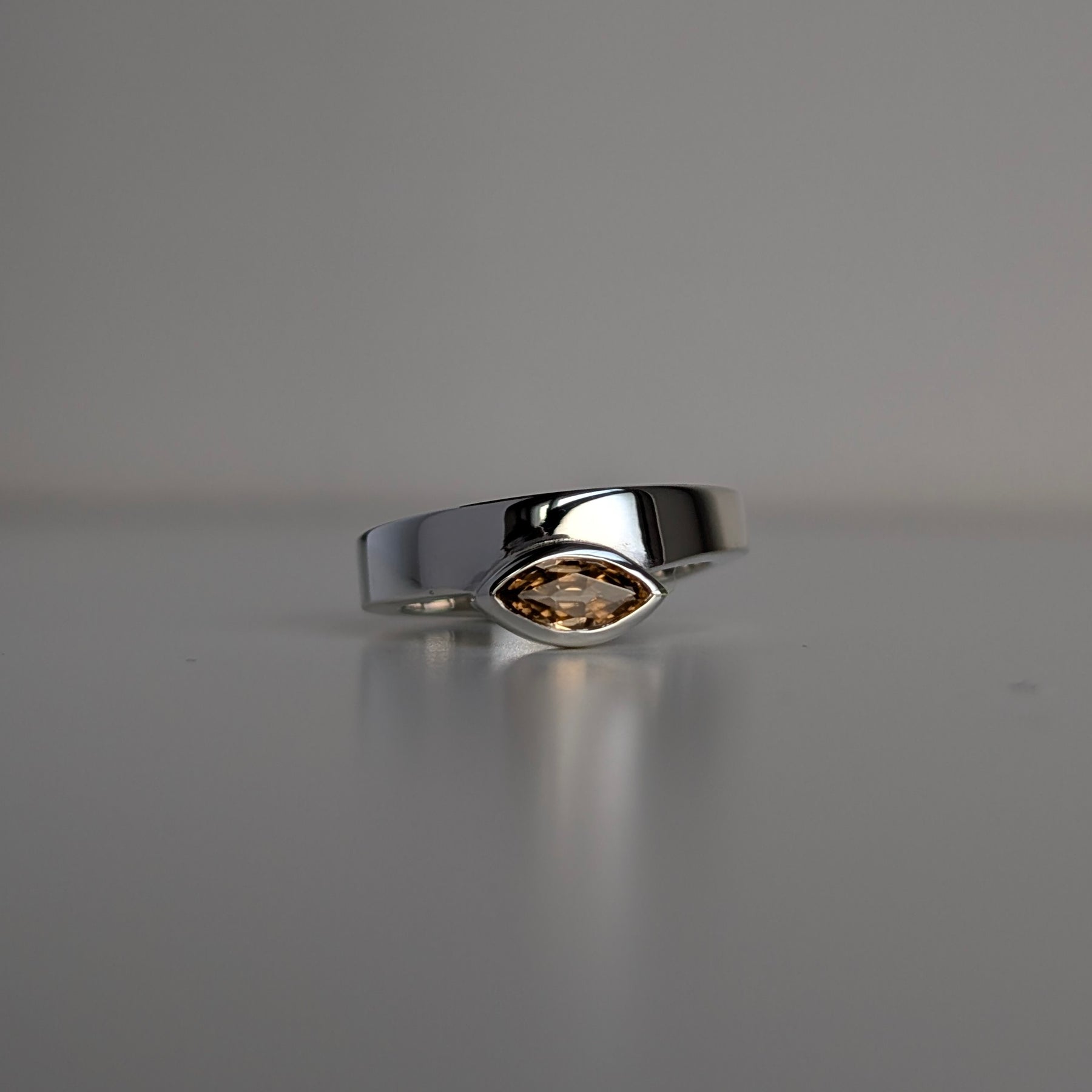 handmade geometric marquise Australian zircon ring | Wedding Ring | Engagement ring