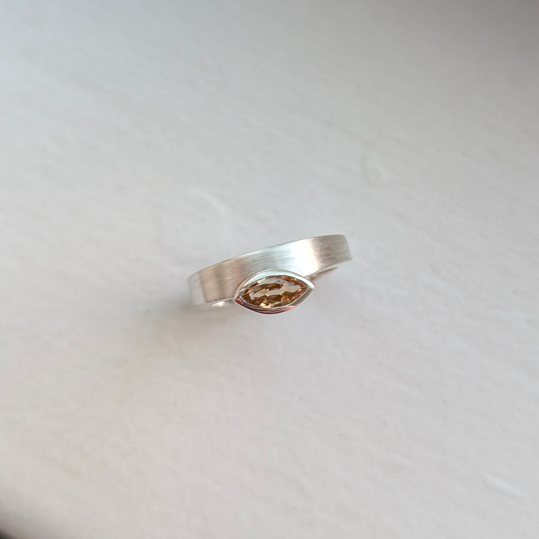 handmade geometric marquise Australian zircon ring | Wedding Ring | Engagement ring