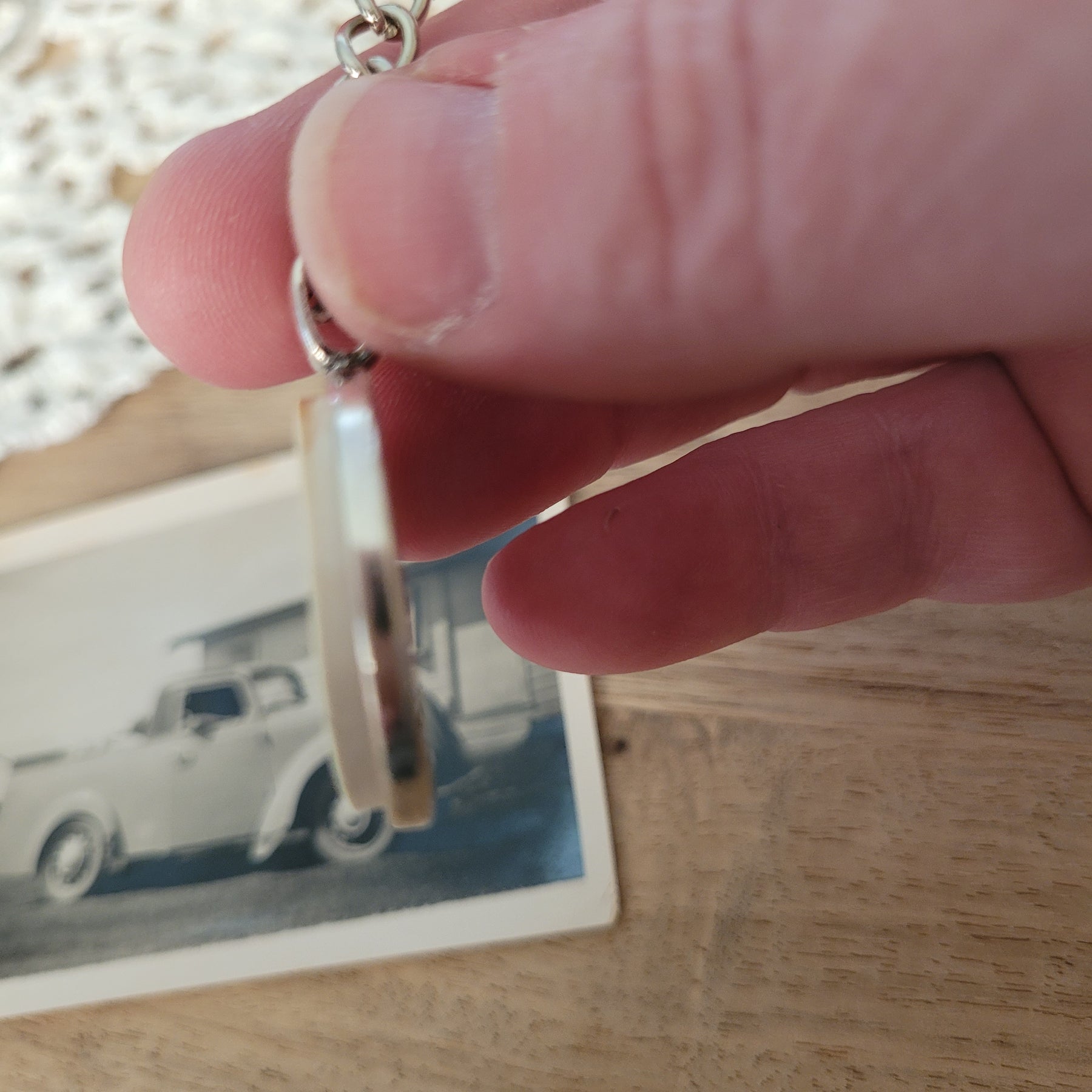 Upcycled Antique China - classy keychain fob