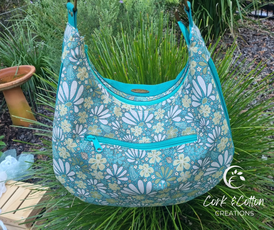 Handmade Cork Hobo Style Bag | Sustainable Everyday Style