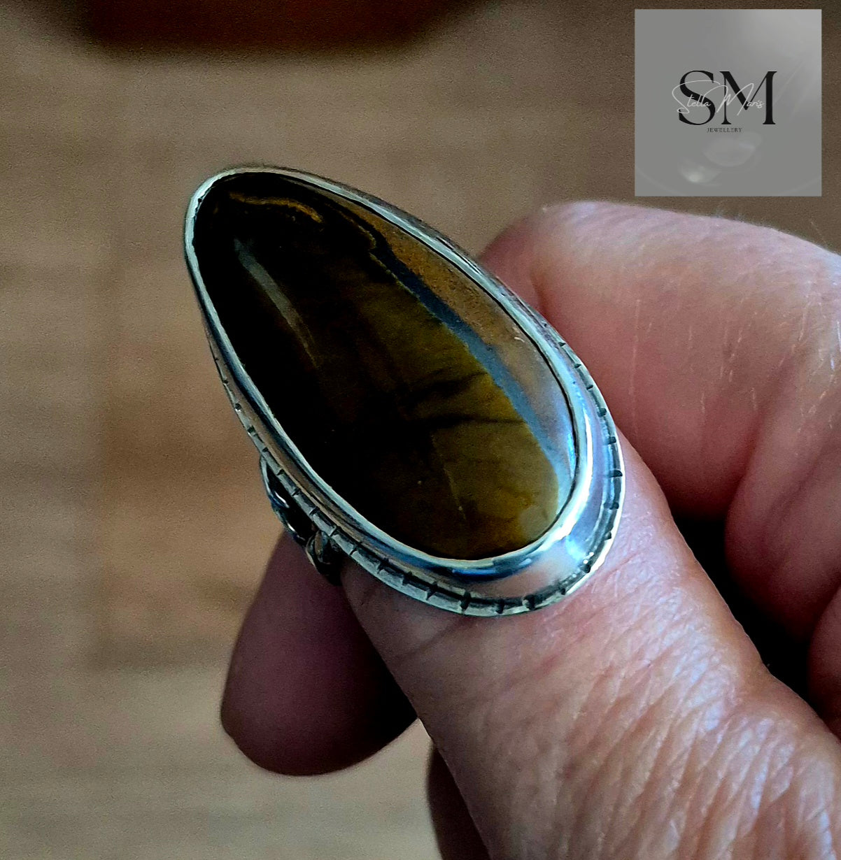 Tiger's eye ring
