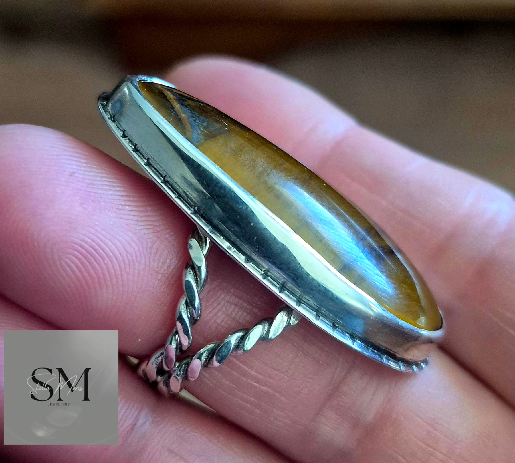 Tiger's eye ring