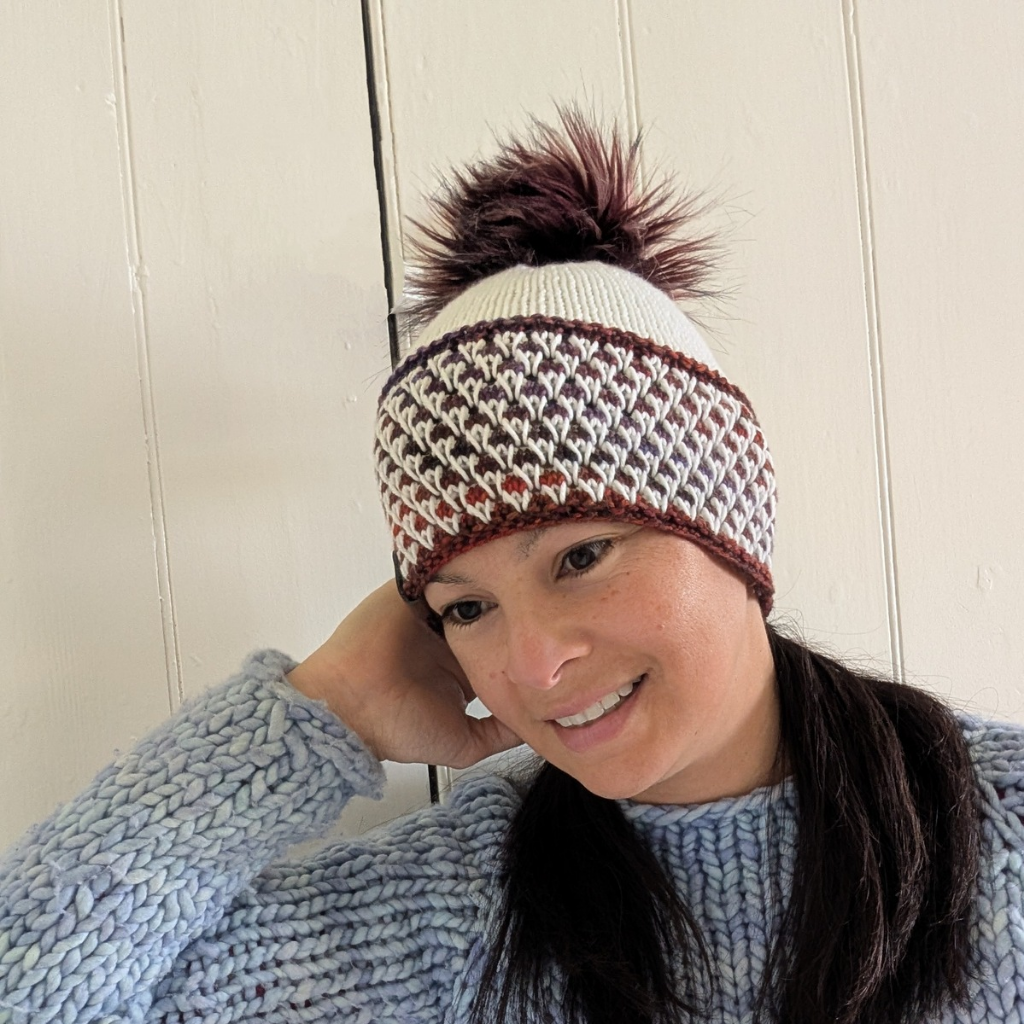 Malabrigo Rios, Diamonds Merino Wool Beanie