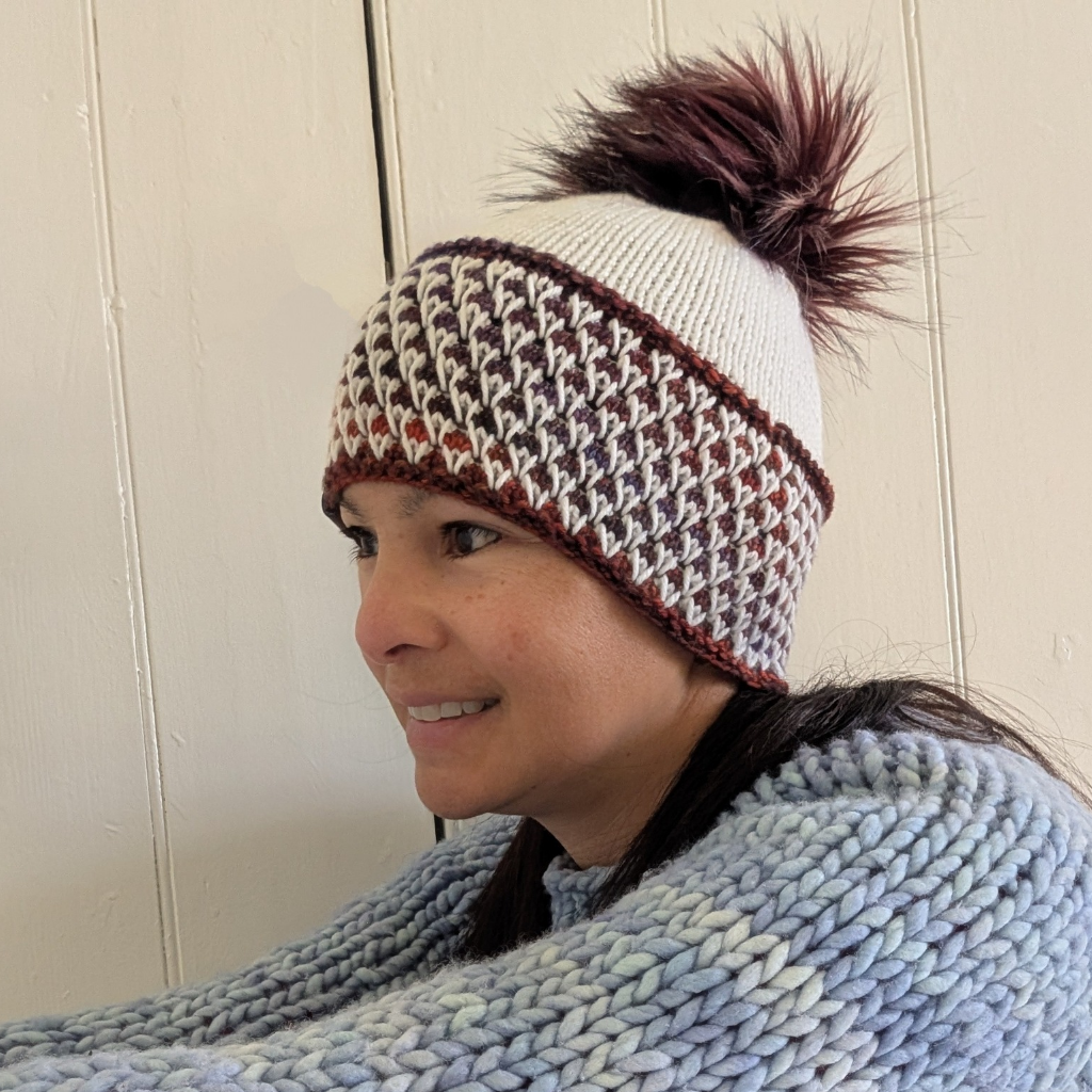 Malabrigo Rios, Diamonds Merino Wool Beanie
