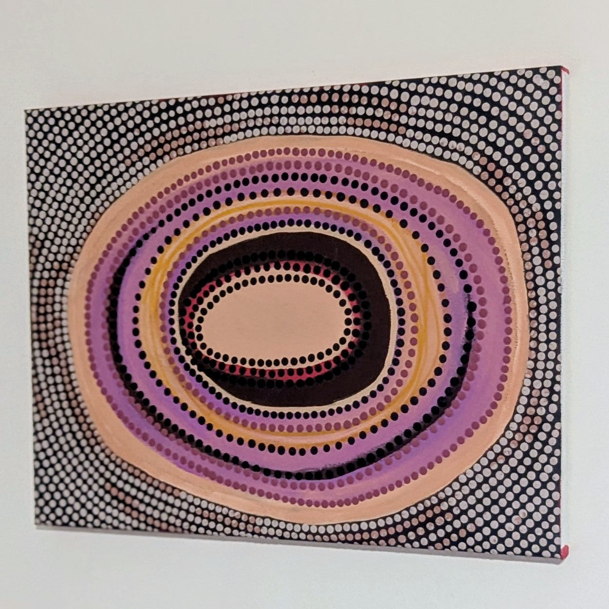 White Ochre with Acrylics Original Painting - Titled Gulamon / Coolamon