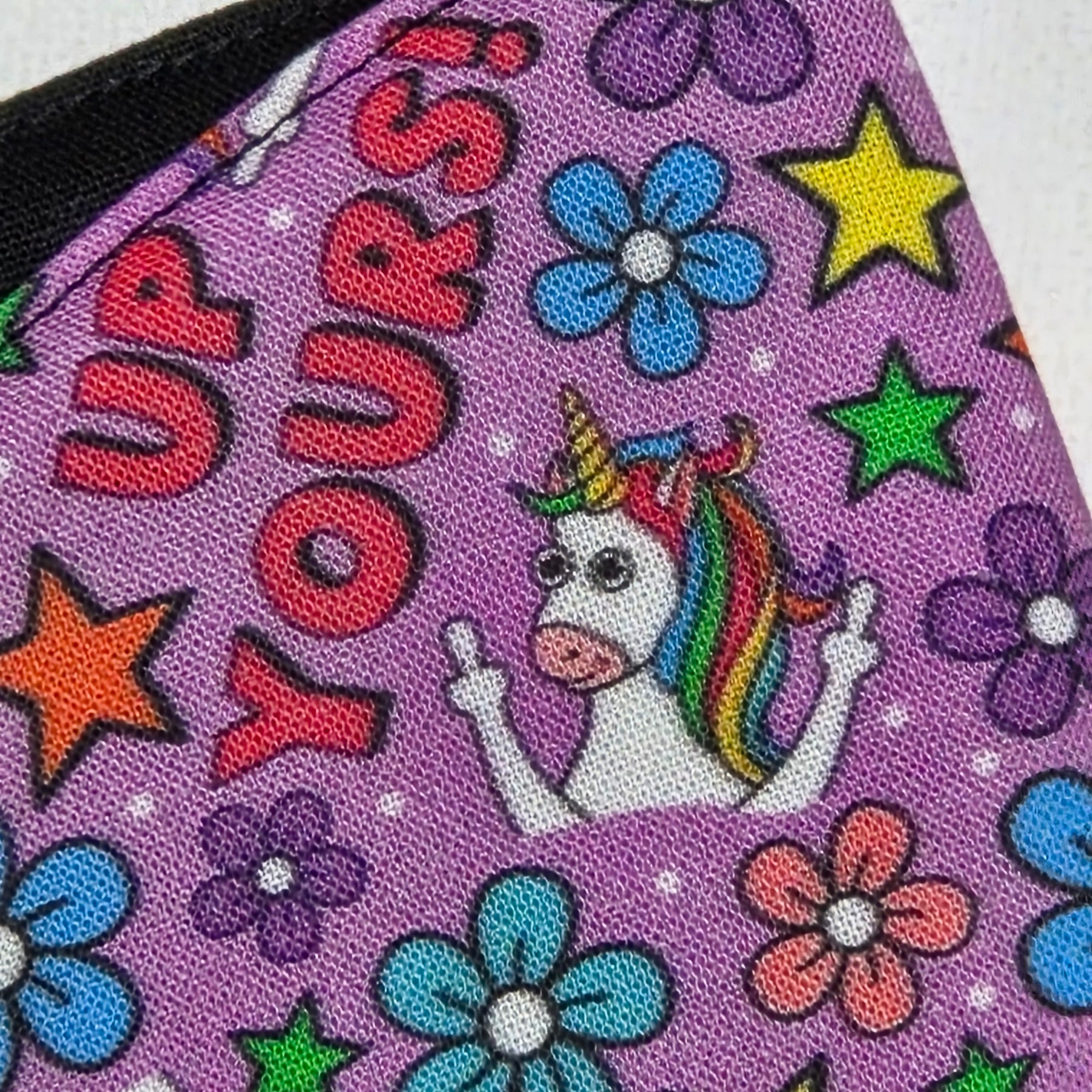 Sunglasses Sleeve with Unicorn and wording Up Yours