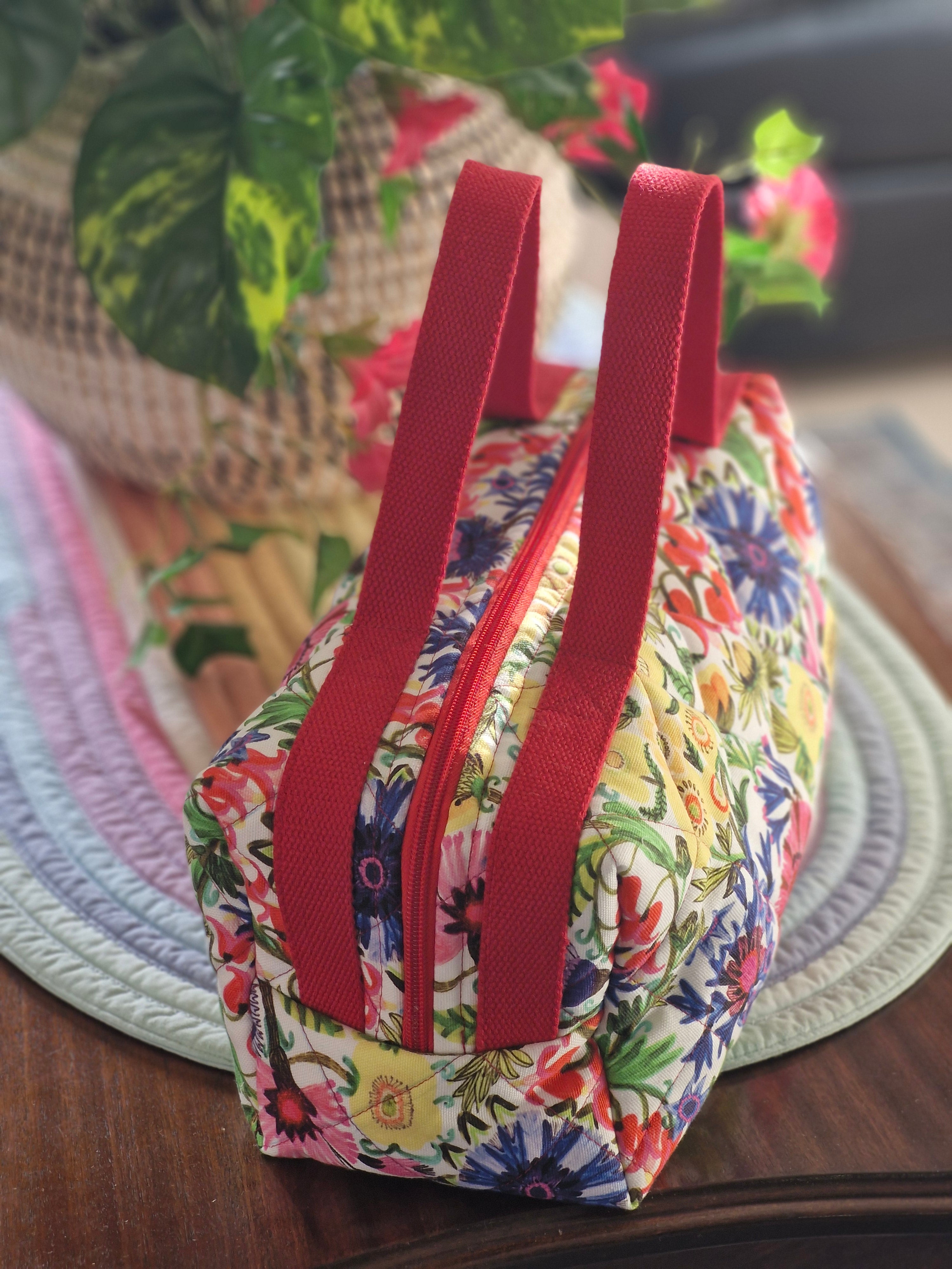 Quilted Rolly bag | Handmade Knitting Bag