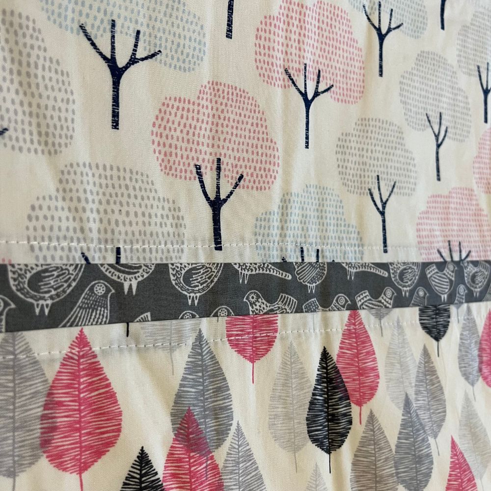 Handmade Organic Fabric Tummy Time Mat | Pink and Grey | Quilt