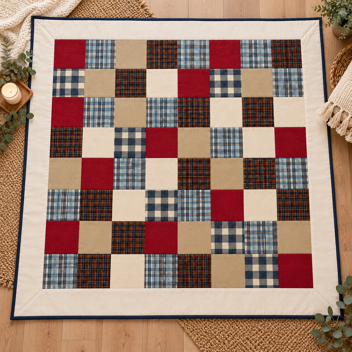 Memory Quilt Keepsake – Made from Loved Ones’ Clothing | 150 x 150 cm