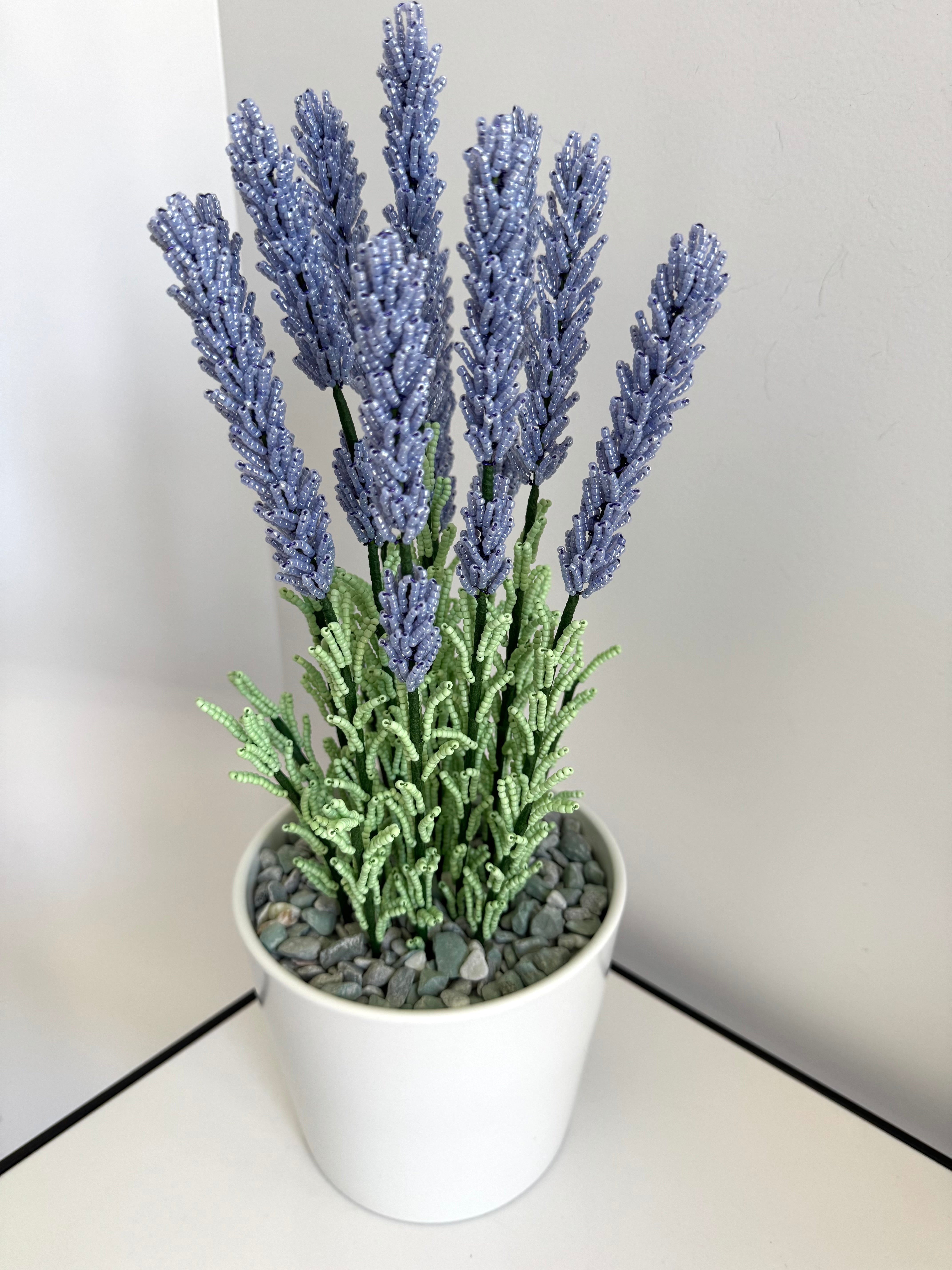 French-beaded potted lavender