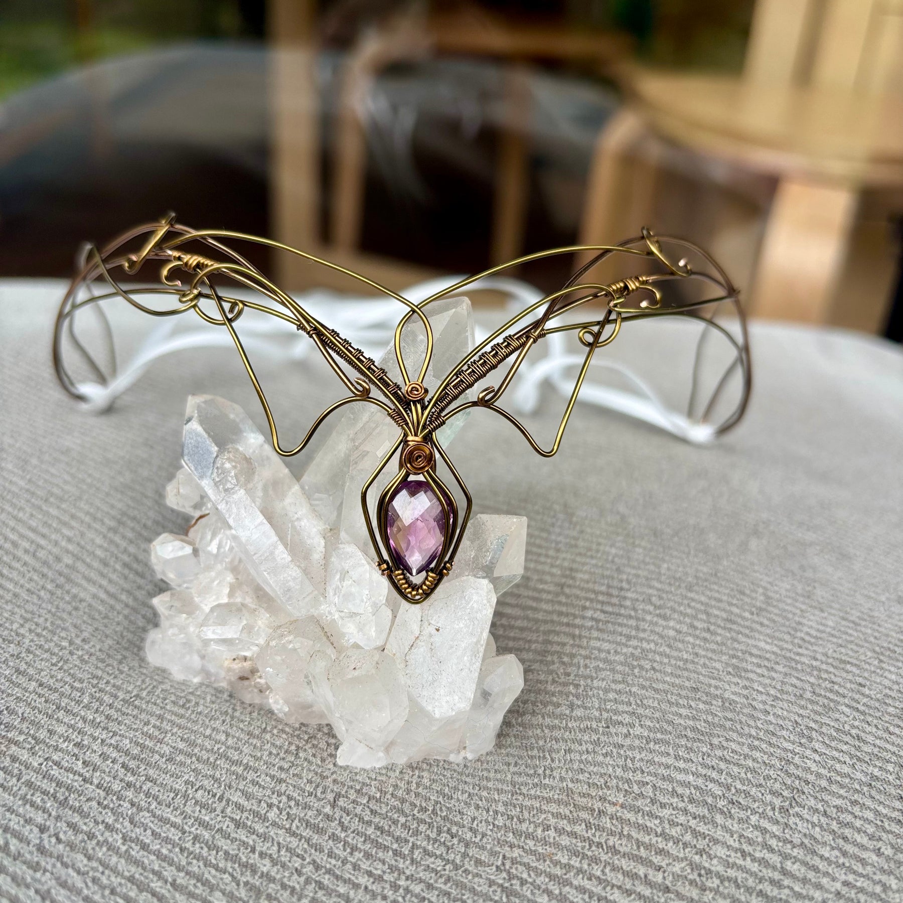 Amethyst Crystal elven fairy fantasy crown
