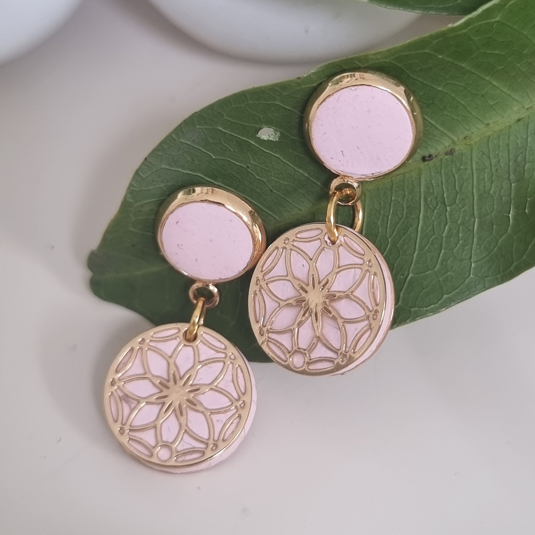 Blush Lace Dangles