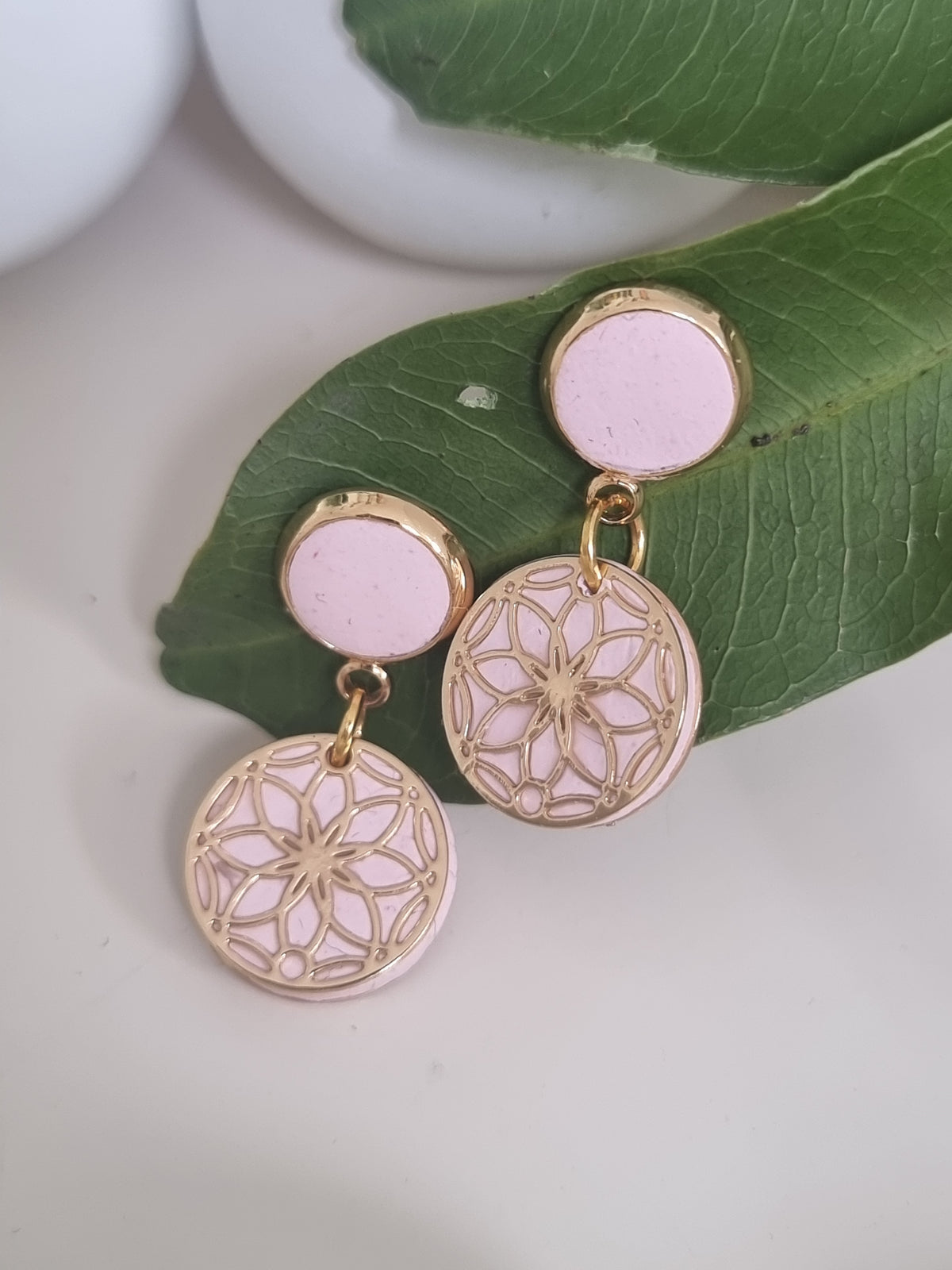 Blush Lace Dangles