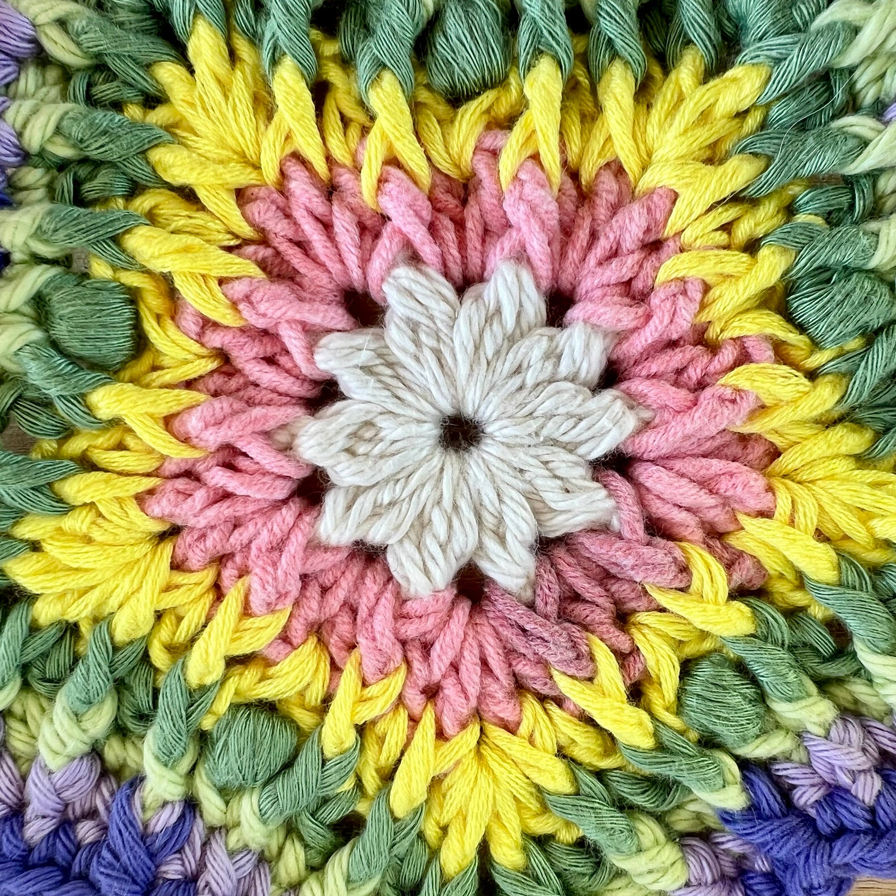 Starfish Crochet Coaster - Cotton Beach Coasters - Large coasters
