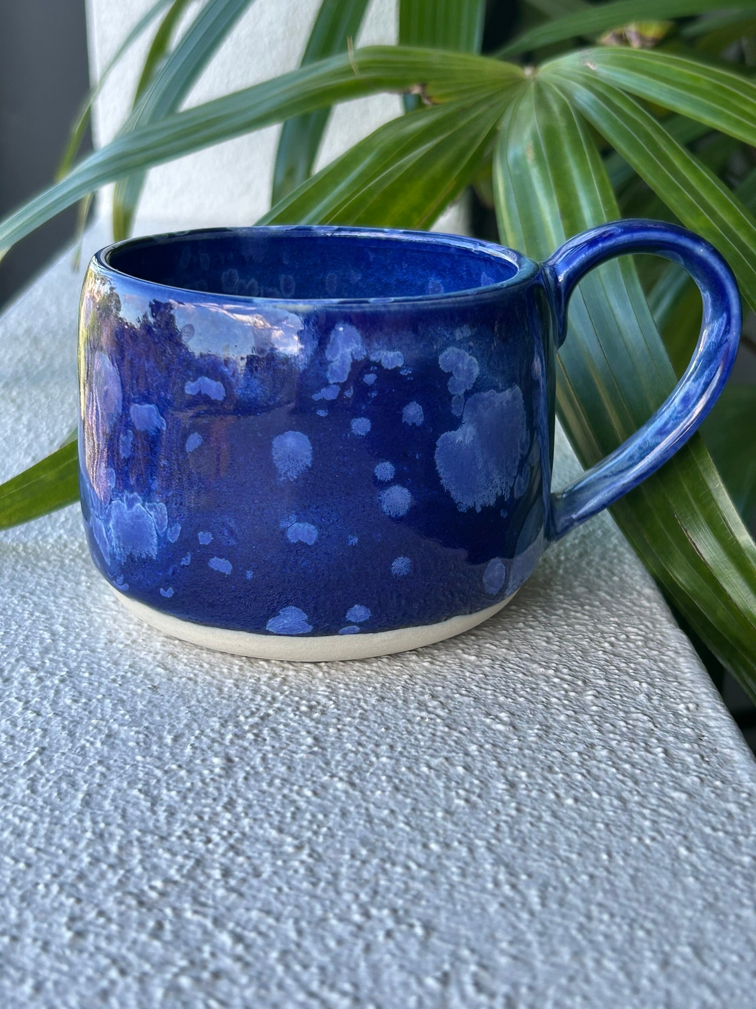 Crystal blue ceramic Mug
