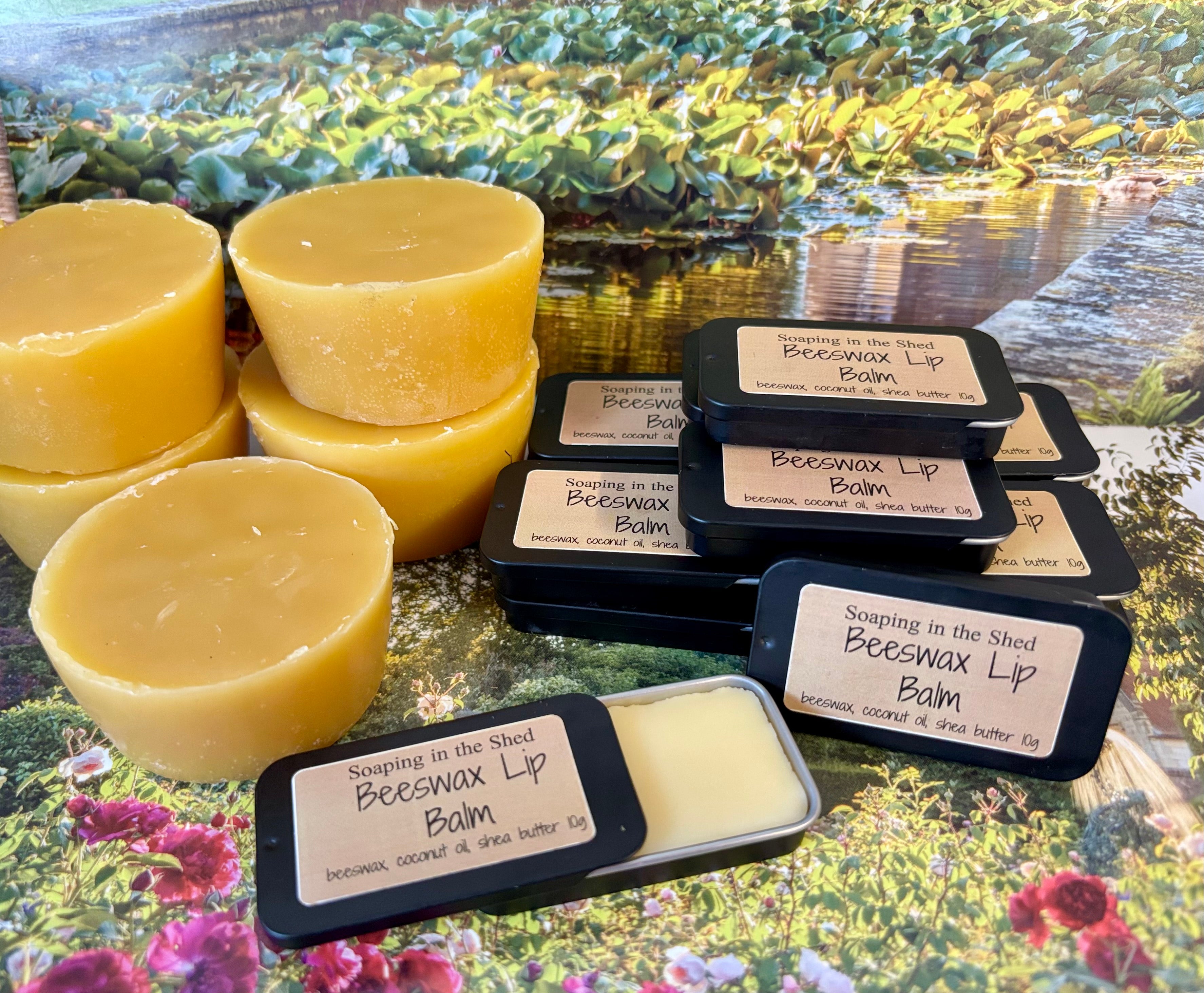 Pack of 6 Beeswax Lip Balms in sliding tin.
