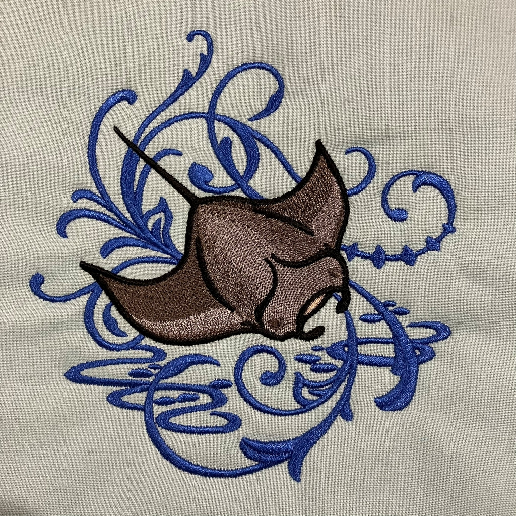 handmade Australian native quilted - clown fish & manta ray