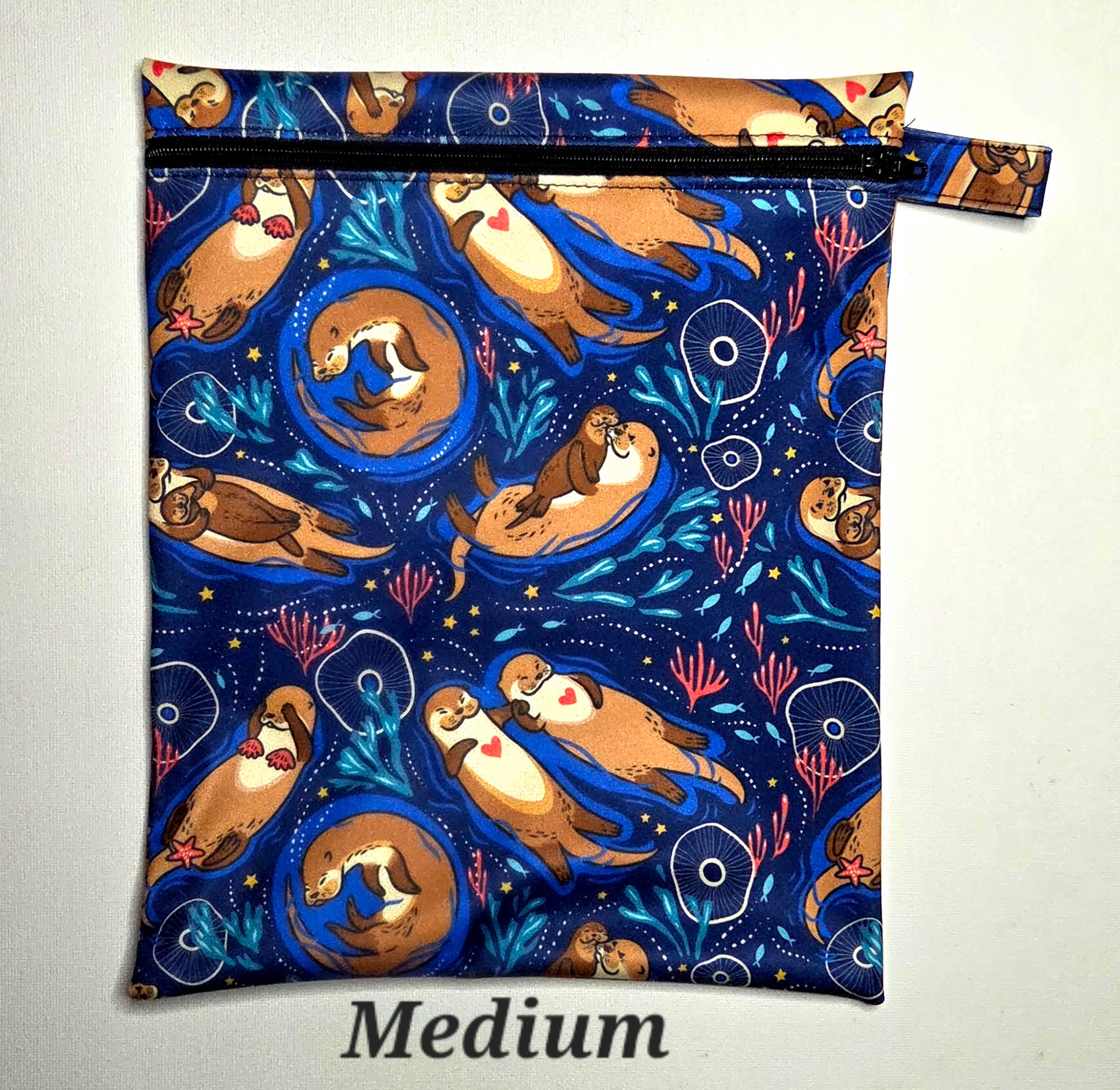 Wet Bags, Cute otter fabric, varous sizes