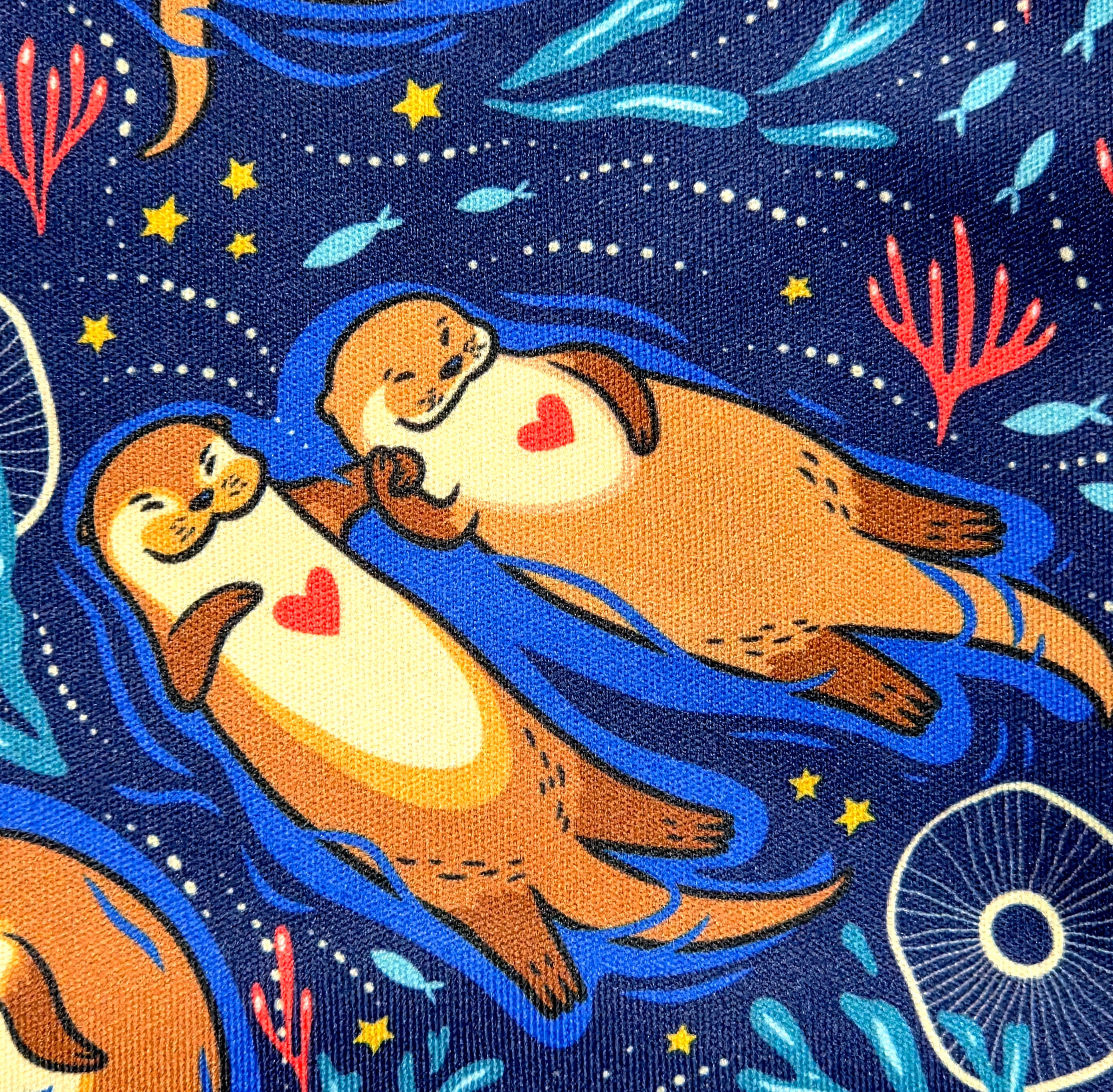 Mini Wet Bag, Cute otter fabric, 15cms x 10cms