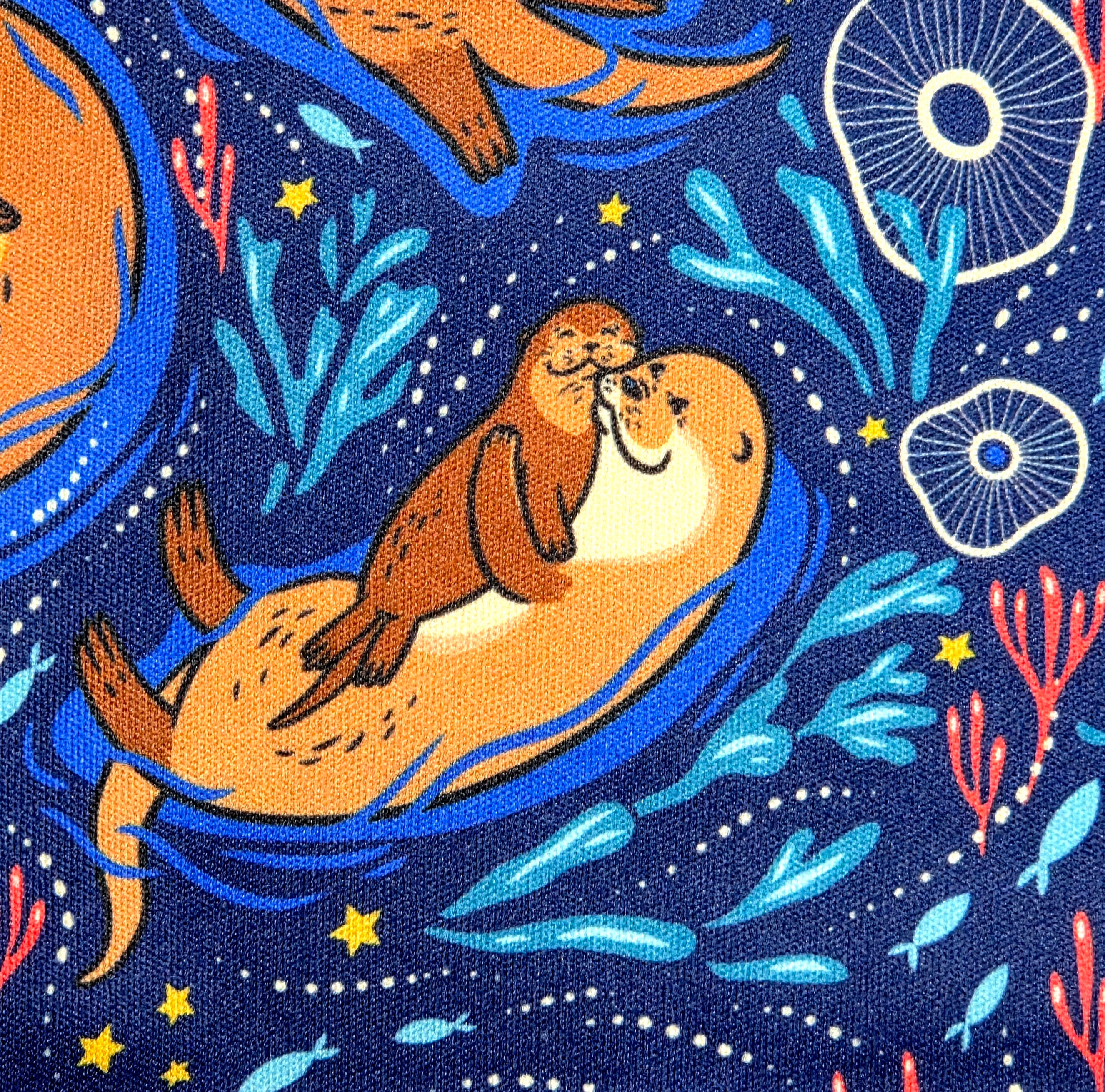 Mini Wet Bag, Cute otter fabric, 15cms x 10cms