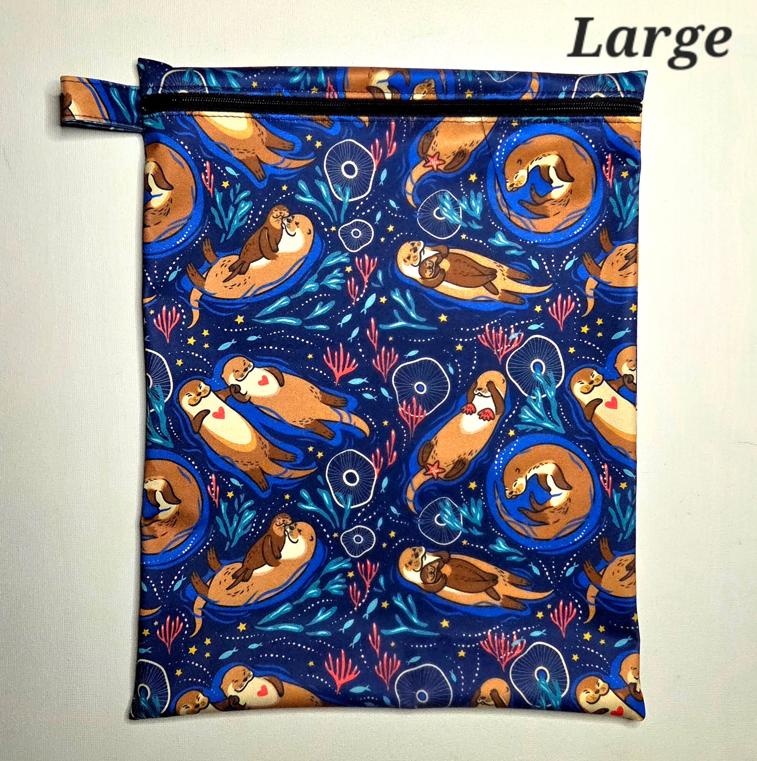 Wet Bags, Cute otter fabric, varous sizes