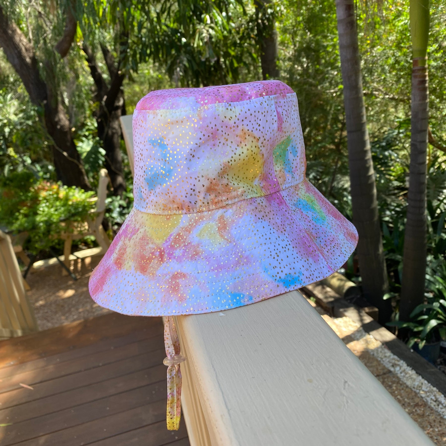 Child’s Bucket Hat 18 mnths to 3 1/2 yrs glittery clouds