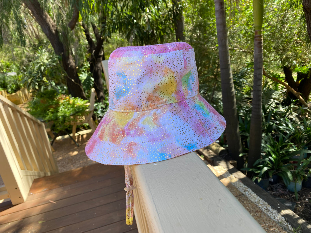 Child’s Bucket Hat 18 mnths to 3 1/2 yrs glittery clouds