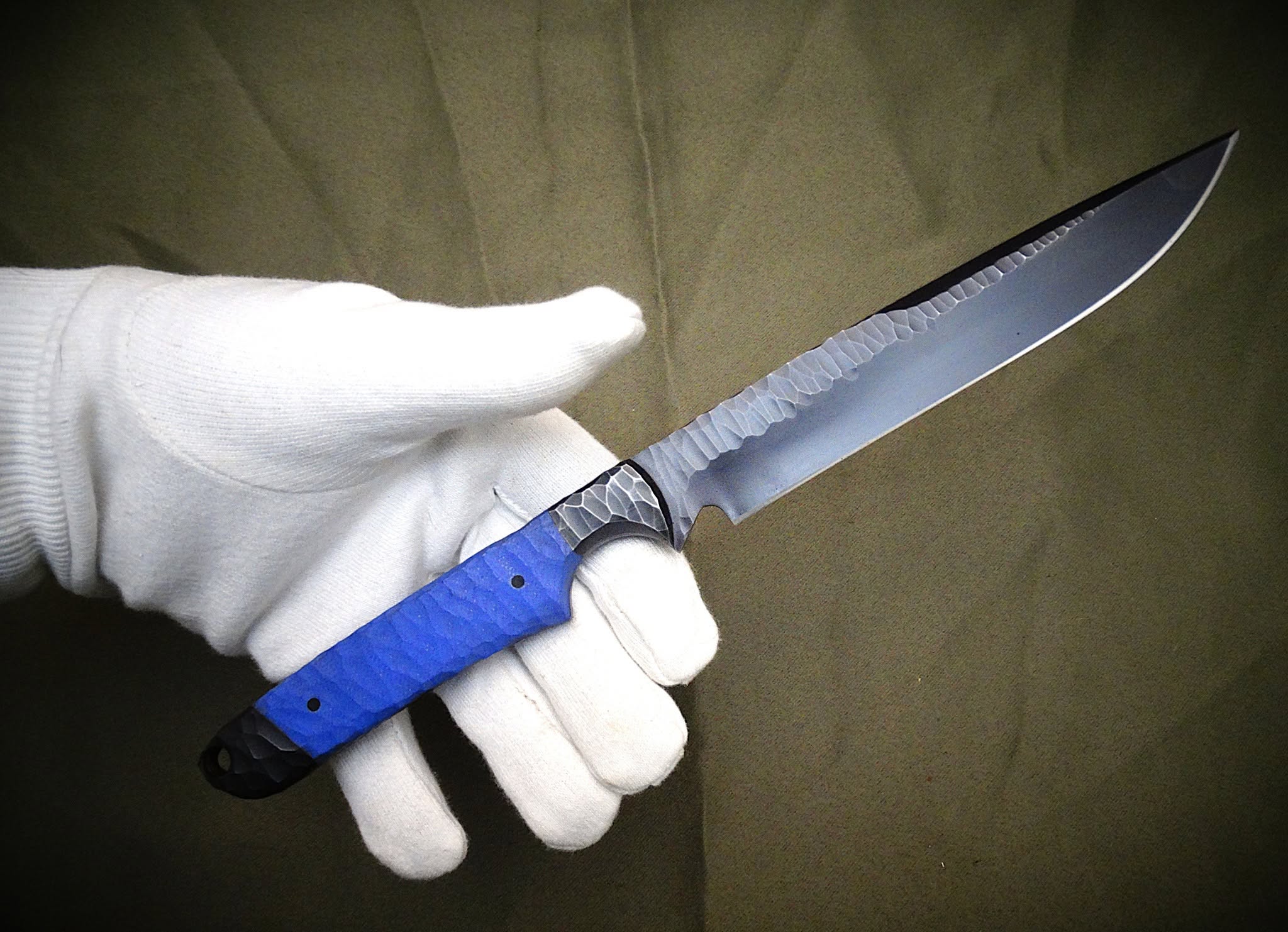 Knife outdoors unique leather steel art timber