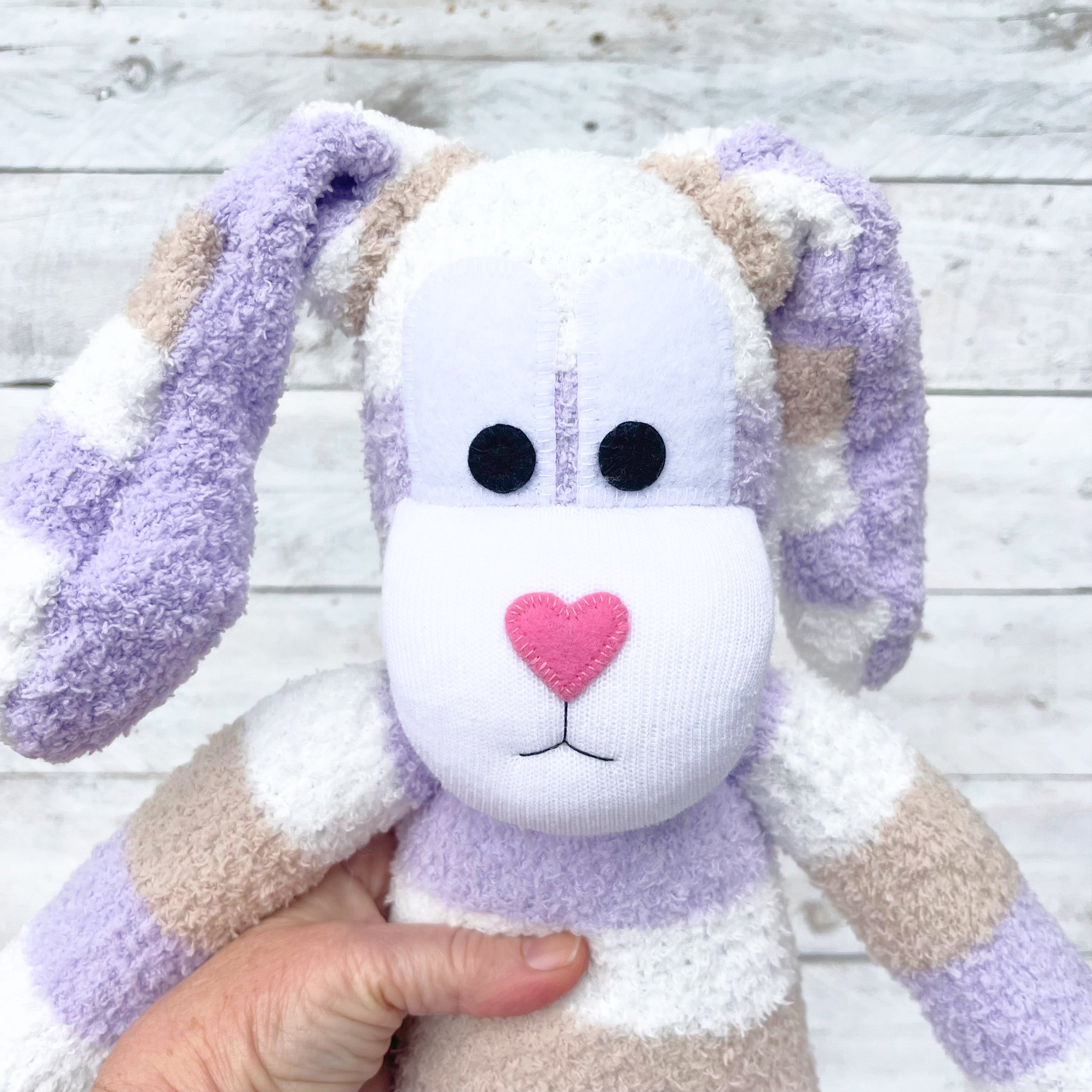 Bester the Sock Bunny - READY TO SHIP soft toy